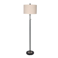 Sarantino Metal Floor Lamp with Cream Drum Shade Kings Warehouse 