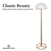 Sarantino Metal Floor Lamp with White Acrylic Shade by Sarantino Kings Warehouse 