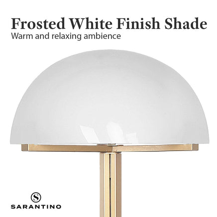 Sarantino Metal Floor Lamp with White Acrylic Shade by Sarantino Kings Warehouse 