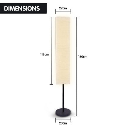 Sarantino Metal Floor Lamp with White Paper Wrinkle Shade Light Stand Kings Warehouse 