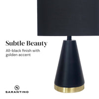 Sarantino Metal Table Lamp in Black and Gold Kings Warehouse 