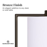 Sarantino Metal Task Lamp with USB Charging Port Bronze Finish Kings Warehouse 