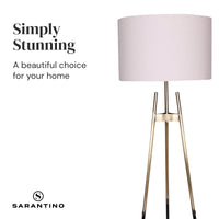 Sarantino Metal Tripod Electric Floor Lamp Gradient Finish Kings Warehouse 