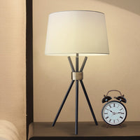 Sarantino Metal Tripod Table Lamp with Antique Brass Accent Kings Warehouse 