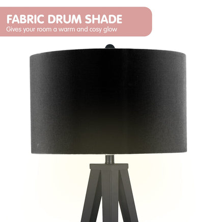 Sarantino Minimalist Modern Tripod Floor Lamp Black Kings Warehouse 