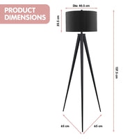 Sarantino Minimalist Modern Tripod Floor Lamp Black Kings Warehouse 