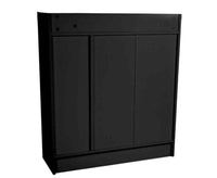 Sarantino New 21 Pairs Shoe Cabinet Rack Storage Organiser Shelf 2 Doors Cupboard Black Kings Warehouse 