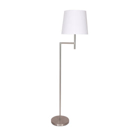 Sarantino Nickel Metal Arc Floor Lamp Kings Warehouse 