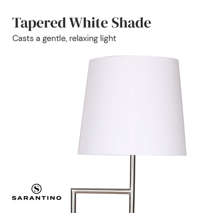 Sarantino Nickel Metal Arc Floor Lamp Kings Warehouse 