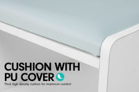 Sarantino Shoe Rack Cabinet Organiser Grey Cushion Stool Bench - 80 X 30 X 45 - White Kings Warehouse 