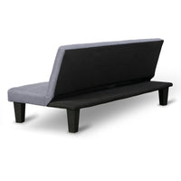 Sarantino Sofa Bed Lounge Couch Futon Furniture Seat Adjustable Suite Dark Grey Kings Warehouse 