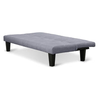 Sarantino Sofa Bed Lounge Couch Futon Furniture Seat Adjustable Suite Dark Grey Kings Warehouse 