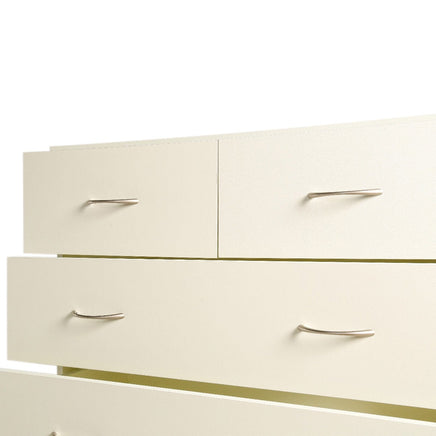 Sarantino Tallboy Dresser 6 Chest Of Drawers Cabinet 85 x 39.5 x 105cm in White Home & Garden Kings Warehouse 