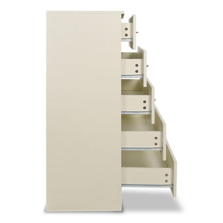 Sarantino Tallboy Dresser 6 Chest Of Drawers Cabinet 85 x 39.5 x 105cm in White Home & Garden Kings Warehouse 