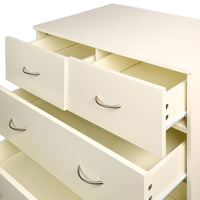 Sarantino Tallboy Dresser 6 Chest Of Drawers Cabinet 85 x 39.5 x 105cm in White Home & Garden Kings Warehouse 