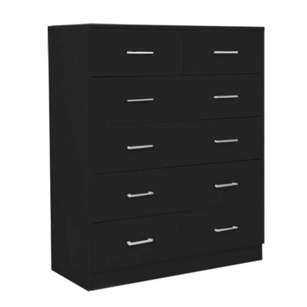 Sarantino Tallboy Dresser 6 Chest Of Drawers Table Cabinet Bedroom Storage Black Furniture Kings Warehouse 