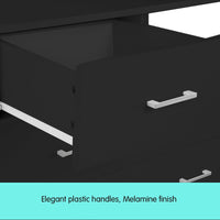 Sarantino Tallboy Dresser 6 Chest Of Drawers Table Cabinet Bedroom Storage Black Furniture Kings Warehouse 