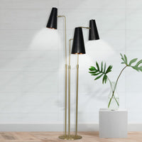 Sarantino Three Metal Shade Floor Lamp Kings Warehouse 