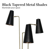 Sarantino Three Metal Shade Floor Lamp Kings Warehouse 