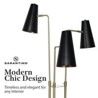 Sarantino Three Metal Shade Floor Lamp Kings Warehouse 