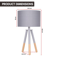 Sarantino Tripod Desk Lamp in Metal & Wood Nordic Minimalist Light Kings Warehouse 