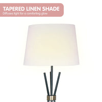 Sarantino Tripod Floor Lamp in Metal and Antique Brass Kings Warehouse 