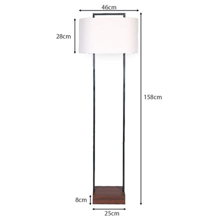 Sarantino Wood Floor Lamp in Cherry Finish Kings Warehouse 