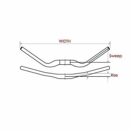 Satori EVO 35 Large - 355mm Rise Handlebar - Black MTB Trekking Universal 780mm Long Sports & Fitness Kings Warehouse 
