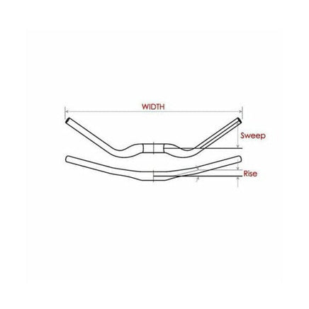 Satori EVO 35 Large - 355mm Rise Handlebar - Black MTB Trekking Universal 780mm Long Sports & Fitness Kings Warehouse 