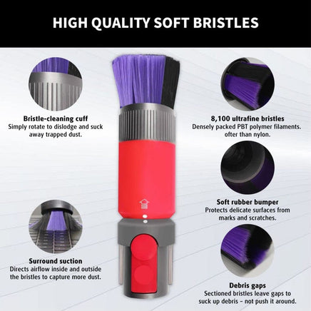 Scratch-Free, Self cleaning Dusting Brush for Dyson V7, V8, V10, V11, V12 & V15 Appliances Kings Warehouse 
