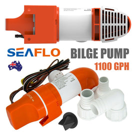 SEAFLO 1100GPH DC12V Automatic Bilge Pump Low Profile Water Pump for Boat Marine SFBP1-G1100-14A Home & Garden Kings Warehouse 