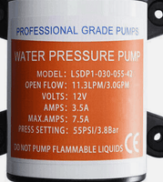 Seaflo 55PSI Pressure 12V Water Pump 11.3LPM For Caravan RV Boat Camper Trailer Home & Garden Kings Warehouse 