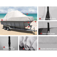 Seamanship Boat Cover 19-21ft Trailerable Jumbo Marine Grade Heavy Duty Grey Outdoor Recreation Kings Warehouse 