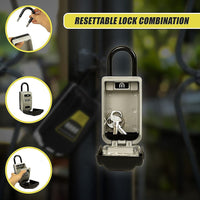 Security 4 Digit Combination Cable Lock Box With Luminous Dials Tools Kings Warehouse 