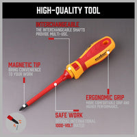 SEDY 13Pcs 1000V Magnetic Insulated Electrician Screwdriver Set VDE Certified Auto Accessories Kings Warehouse 