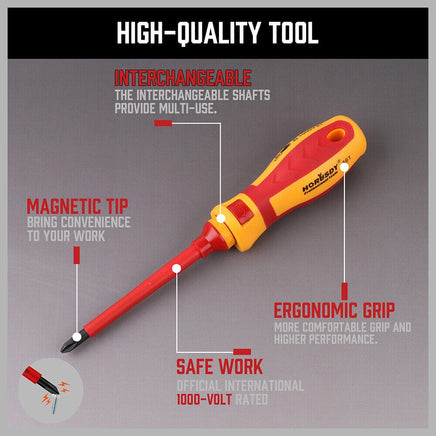 SEDY 13Pcs 1000V Magnetic Insulated Electrician Screwdriver Set VDE Certified Auto Accessories Kings Warehouse 