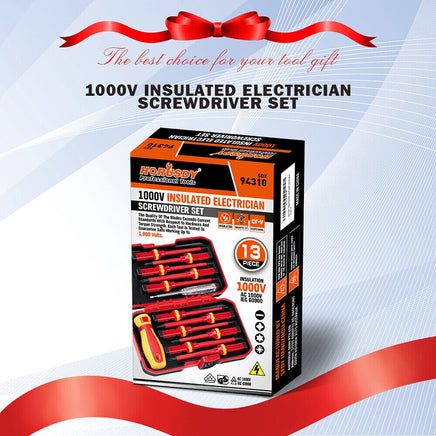 SEDY 13Pcs 1000V Magnetic Insulated Electrician Screwdriver Set VDE Certified Auto Accessories Kings Warehouse 