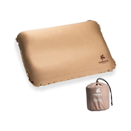 Self Inflating Camping Pillow with Ergonomic 3D Support - Gold Outdoor Recreation Kings Warehouse 