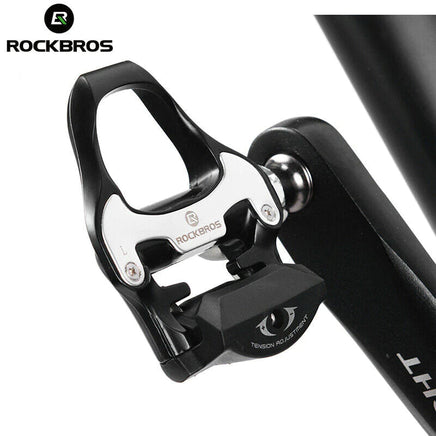 Self Lock Clip In Bike Pedals LOOK KEO Cleat MTB Road 700C Hybrid BMX - Rockbros Black Kings Warehouse 