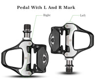 Self Lock Clip In Bike Pedals LOOK KEO Cleat MTB Road 700C Hybrid BMX - Rockbros Black Kings Warehouse 