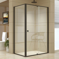 Semi Frameless Shower Screen (114~122)x 195cm & (77~80)x 195cm Side AS/NZS Glass Furniture Kings Warehouse 