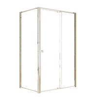 Semi Frameless Shower Screen (114~122)x 195cm & (77~80)x 195cm Side AS/NZS Glass Furniture Kings Warehouse 