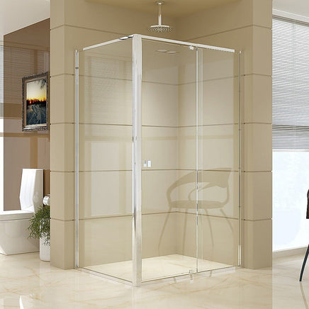 Semi Frameless Shower Screen (114~122)x 195cm & (89~92)x 195cm Side AS/NZS Glass Furniture Kings Warehouse 
