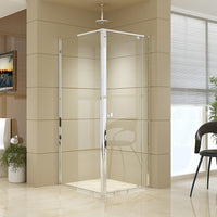 Semi Frameless Shower Screen (74~82)x 195cm & (89~92)x 195cm Side AS/NZS Glass Furniture Kings Warehouse 