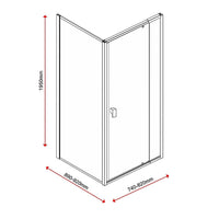 Semi Frameless Shower Screen (74~82)x 195cm & (89~92)x 195cm Side AS/NZS Glass Furniture Kings Warehouse 