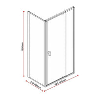 Semi Frameless Shower Screen (82~90)x 195cm & (77~80)x 195cm Side AS/NZS Glass Furniture Kings Warehouse 