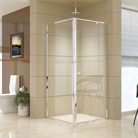 Semi Frameless Shower Screen (82~90)x 195cm & (89~92)x 195cm Side AS/NZS Glass Furniture Kings Warehouse 