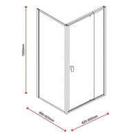 Semi Frameless Shower Screen (82~90)x 195cm & (89~92)x 195cm Side AS/NZS Glass Furniture Kings Warehouse 