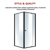 Semi Frameless Shower Screen (82~90)x 195cm & (89~92)x 195cm Side AS/NZS Glass Furniture Kings Warehouse 