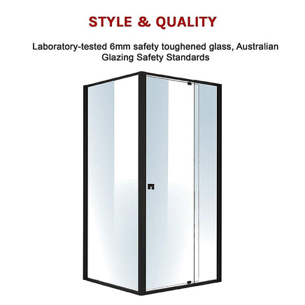 Semi Frameless Shower Screen (98~106)x 195cm & (89~92)x 195cm Side AS/NZS Glass Furniture Kings Warehouse 